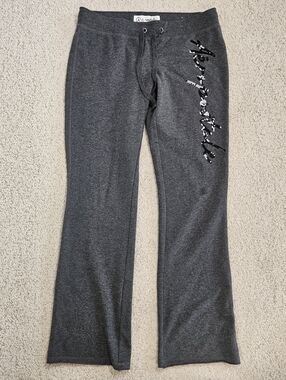 Y2k Aeropostale Sweatpants Womens Large Bootcut Logo Preppy Flare Low Rise